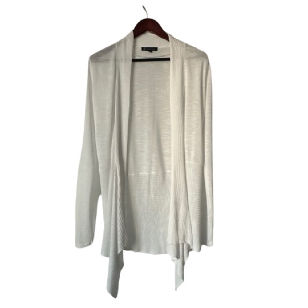 INC International Concepts Women's M White Sleeved Open Front Cardigan Sweater - Picture 5 of 11